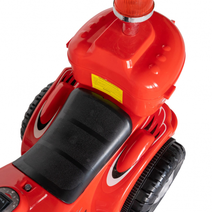 Motocicleta electrica copii Rich Baby cu acumulator, muzica si lumini, culoare rosu [9]
