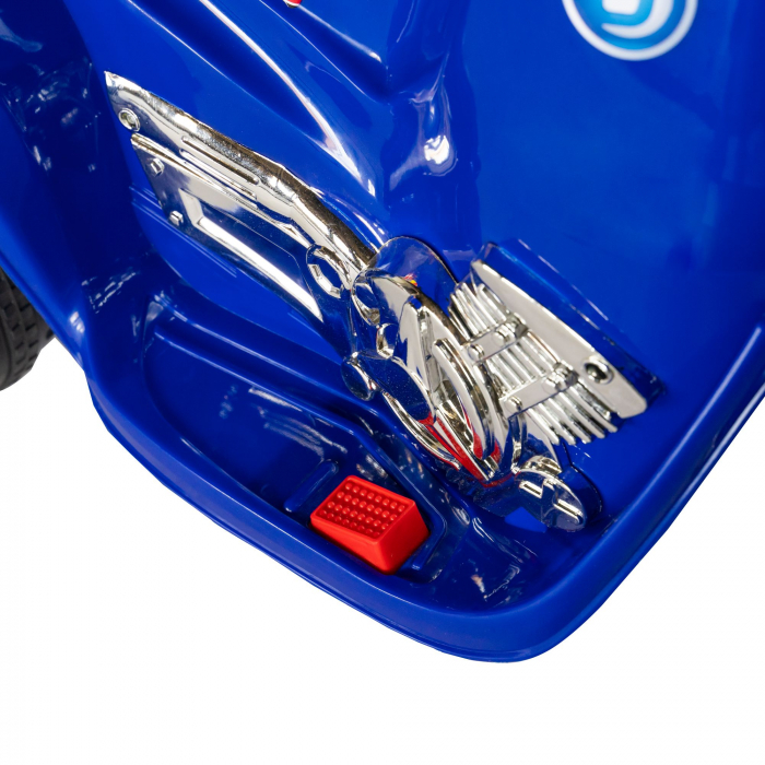 Motocicleta electrica copii Rich Baby cu baterie, muzica si girofar, culoare albastru [12]