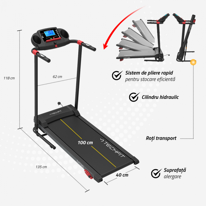 Banda de alergare electrica TECHFIT MT95N [4]