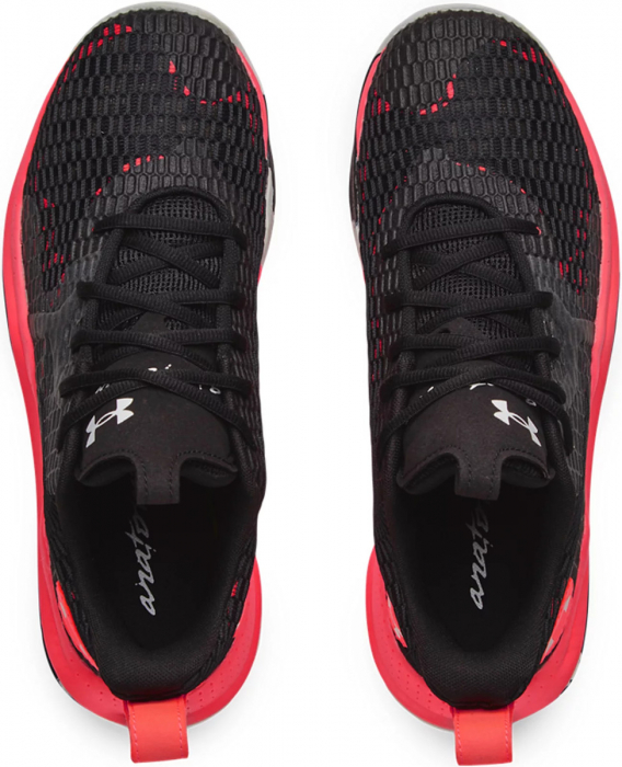 Pantofi sport barbati Under Armour Spawn3 negru/rosu [4]