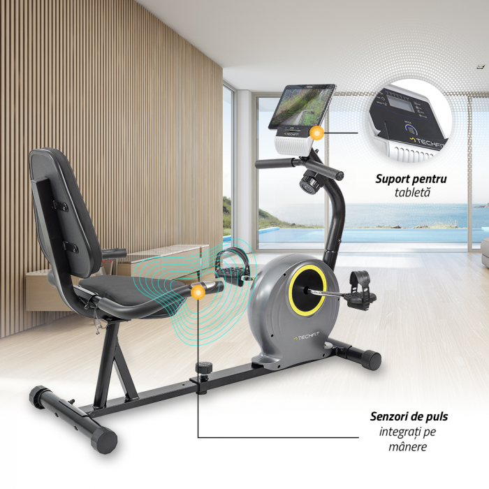 Bicicleta fitness orizontala TECHFIT R300 [10]