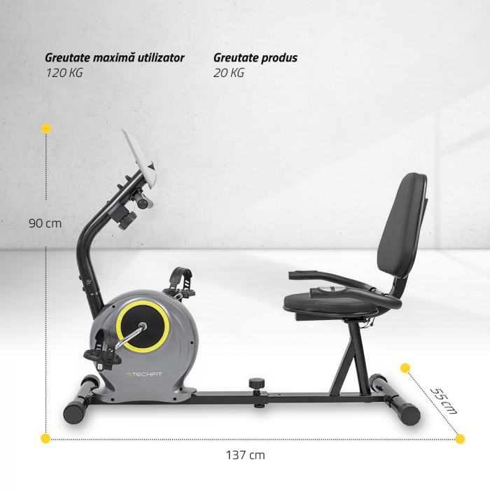 Bicicleta fitness orizontala TECHFIT R300 [11]