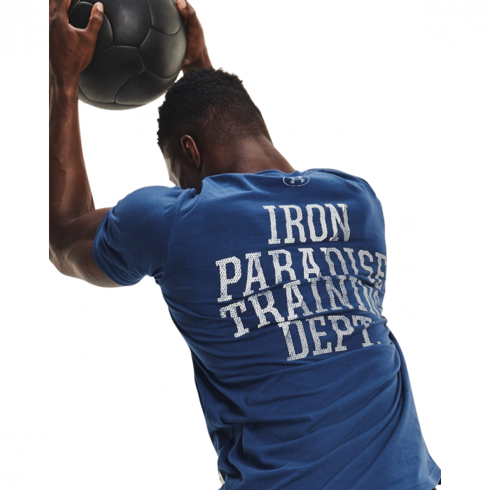 Tricou barbati Under Armour Pjt Rock Dept SS albastru L [4]