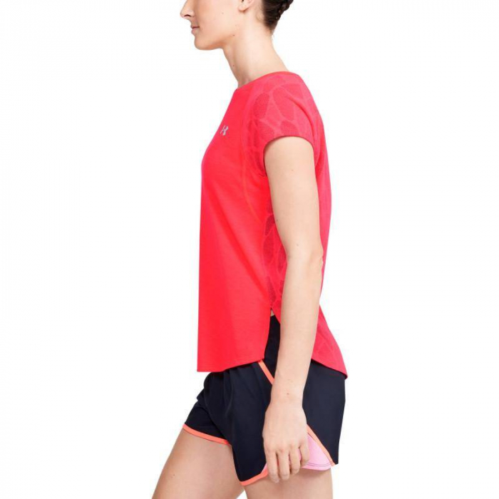 Tricou femei Under Armour Streaker 2.0 Shift Short Sleeve rosu [3]