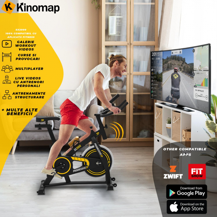 Bicicleta fitness spinning PROGRESSIVE SX2000 [3]