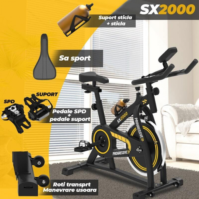 Bicicleta fitness spinning PROGRESSIVE SX2000 [5]