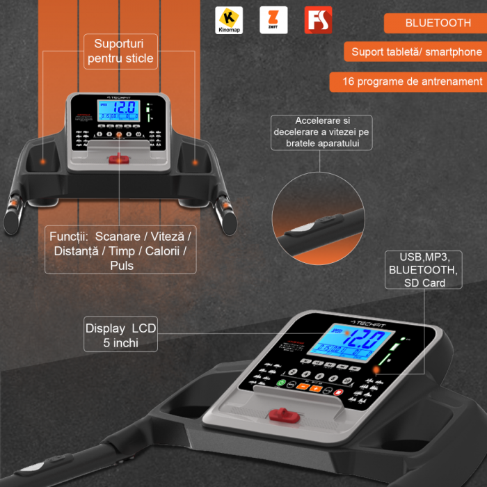 Banda de alergare electrica Techfit MT125N [6]