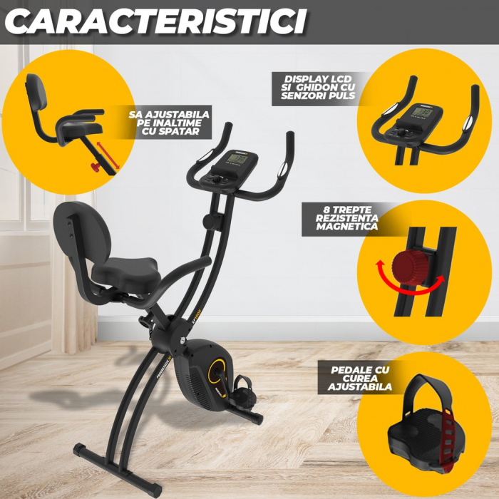 Bicicleta magnetica fitness pliabila Progressive XF100 [4]