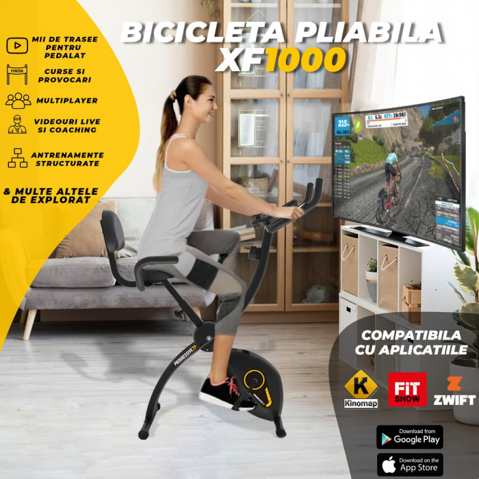 Bicicleta magnetica fitness pliabila Progressive XF100 [3]