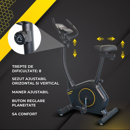 Bicicleta fitness exercitii TECHFIT B410N [2]
