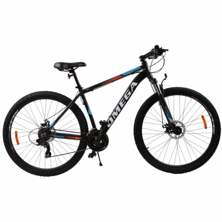 Bicicleta mountainbike Omega Thomas 29", cadru 49cm, negru/portocaliu/alb [1]