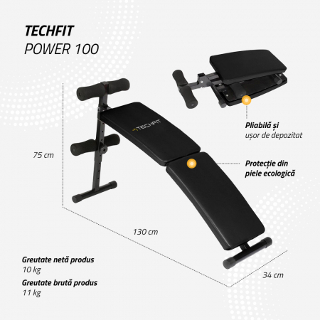 Banca abdomene pliabila TECHFIT POWER 100 [1]