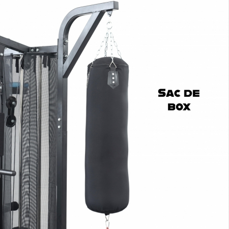 Aparat multifunctional FitTronic® Atletic 480, 45 kg incluse, greutate maxima utilizator 120 kg, banca cu gantere, sac de box, aparat tractiuni, suport biceps, bara tractiuni [4]