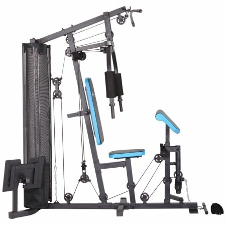 Aparat multifunctional FitTronic Atletic 500, 45 kg incluse, presa picioare, biceps, bara tractiune, greutate maxima utilizator 120 kg, scaun si spatar reglabile [6]