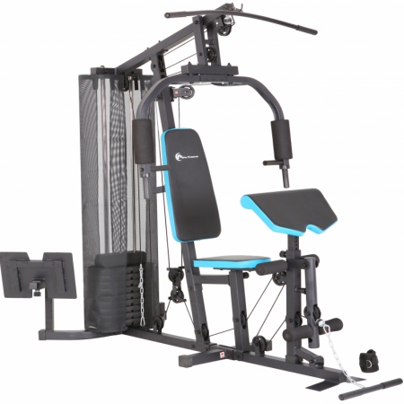 APARATE MULTIFUNCTIONALE FITNESS - Aparat multifunctional FitTronic Atletic 500, 45 kg incluse, presa picioare, biceps, bara tractiune, greutate maxima utilizator 120 kg, scaun si spatar reglabile