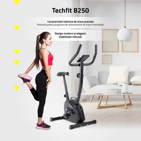 Bicicleta fitness exercitii TECHFIT B250N [7]