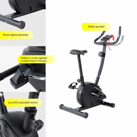Bicicleta fitness exercitii TECHFIT B250N [9]