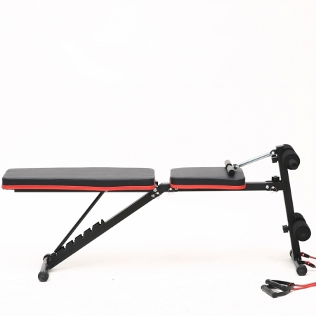 Banca de exercitii reglabila FitTronic B210, pliabila, corzi pentru brate incluse, spatar reglabil [1]