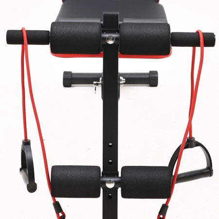 Banca de exercitii reglabila FitTronic B210, pliabila, corzi pentru brate incluse, spatar reglabil [5]