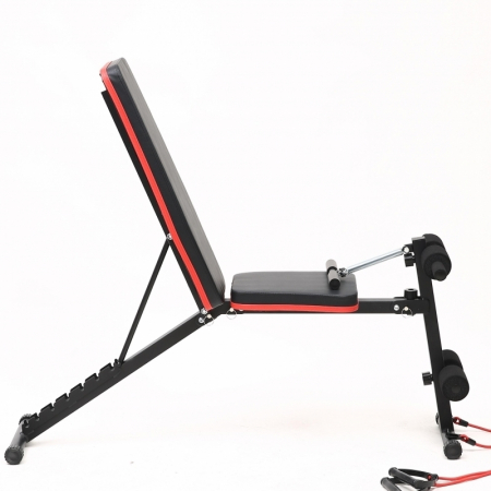 Banca de exercitii reglabila FitTronic B210, pliabila, corzi pentru brate incluse, spatar reglabil [3]