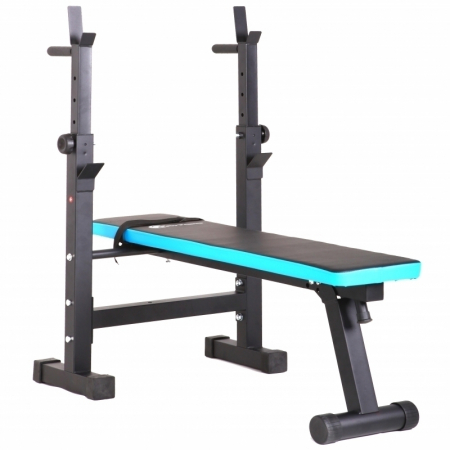BANCI FITNESS - Banca reglabila multifunctionala FitTronic® Atletic B400, suport haltera reglabil inclus, banca inclinata sau dreapta, greutate suportata 100 kg