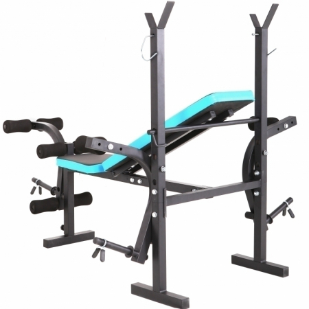 Banca reglabila multifunctionala FitTronic® Atletic B450, suport haltera inclus, greutate suportata 120 kg [5]