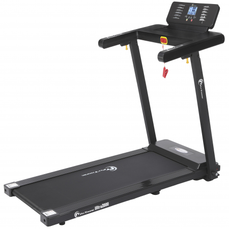 BENZI DE ALERGAT - Banda de alergare electrica FitTronic Ultra 2000, motor 2.0 CP, App Fitshow, Kinomap, Zwift, viteza pana la 12km/h, suprafata alergare 110x42 cm, conexiune bluetooth, 12 programe de antrenament