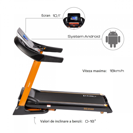 Banda de alergat electrica HMS BE4558, 3CP, 140kg [12]