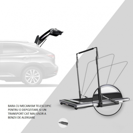 Banda de alergat electrica HMS LOOP08 Gri 0.5CP, 100KG [23]