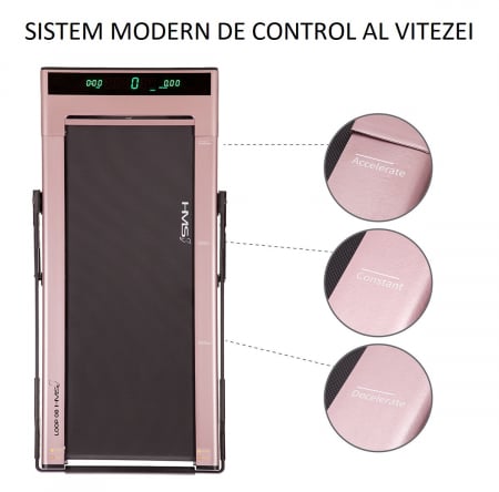 Banda de alergat electrica HMS LOOP08 Roz 0.5CP, 100KG [5]