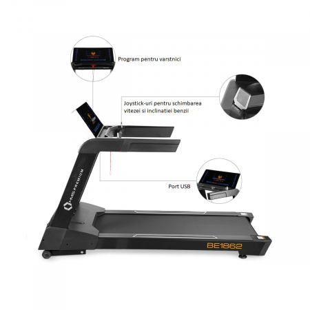 Banda de alergat electrica HMS PREMIUM BE1862, 3CP, 180kg [10]