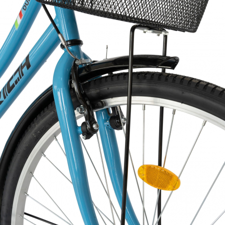 Bicicleta City Rich, Roti 28 Inch, Frana V-Brake, Portbagaj, Aparatori Aluminiu, RICH CSR28/92A, Cadru Bleu cu Design Negru [6]