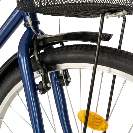 Bicicleta City Rich, Roti 28 Inch, Frana V-Brake, Portbagaj, Aparatori Aluminiu, RICH Dunarea CSR28/91A, Cadru Albastru cu Design Alb [6]