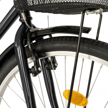 Bicicleta City Rich, Roti 28 Inch, Frana V-Brake, Portbagaj, Aparatori Aluminiu, RICH Dunarea CSR28/91A, Cadru Negru cu Design Alb [6]