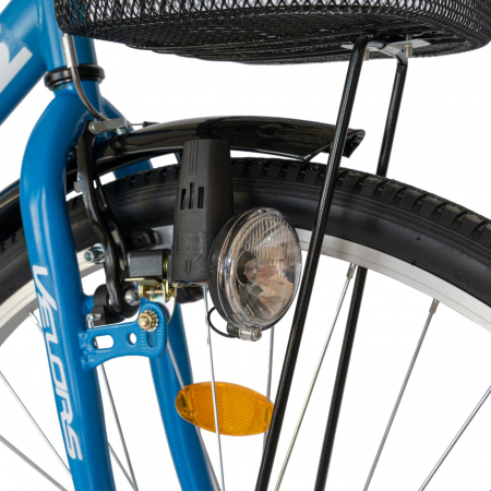 Bicicleta City Velors Roti 28 Inch, Frane Mecanice V-Brake, Velors Ukrayna CSV28/93A, Cadru Albastru cu Design Alb [4]