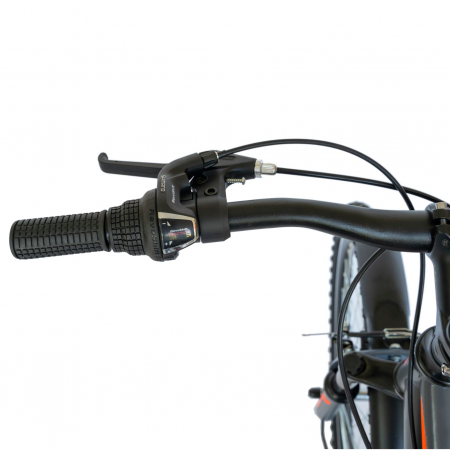 Bicicleta oras Velors V2433B, roata 24 inch, echipare Shimano, 18 viteze, culoare gri/portocaliu [7]