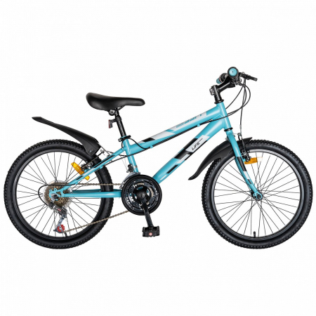 Bicicleta copii 20" LIFE A2030L, frana V-Brake,  18 viteze, varsta 7-10 ani, culoare albastru/alb [0]