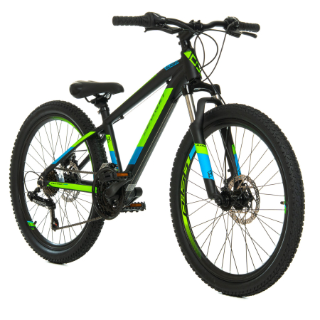 Bicicleta Copii Devron Alaska - 24 Inch, Negru-Verde [2]