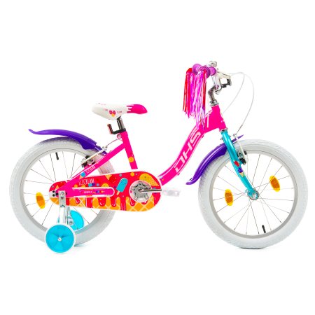 Biciclete copii - Bicicleta Copii DHS Icecream - 18 Inch, Roz