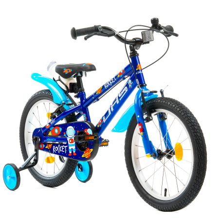 Bicicleta Copii DHS Rocket - 18 Inch, Albastru inchis [2]