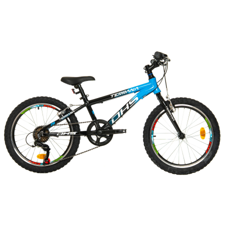 Biciclete copii - Bicicleta Copii Dhs Terrana 2023 - 20 Inch, Negru/Albastru