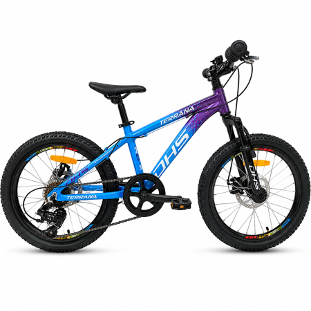 BICICLETE - Bicicleta Copii Dhs Terrana 2023, model 2026 - 20 Inch, Albastru-Violet