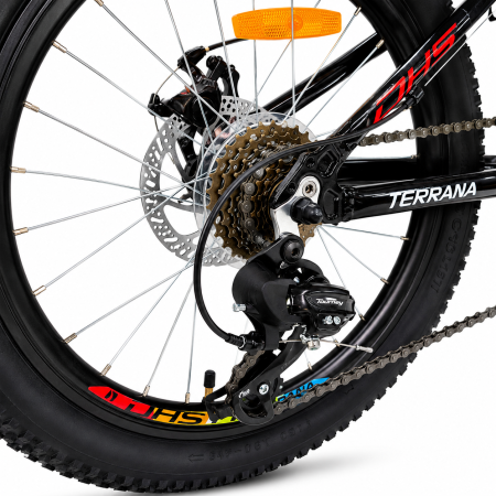 Bicicleta Copii Dhs Terrana 2023, model 2026 - 20 Inch, Rosu-Negru [3]