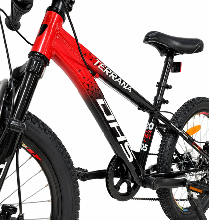 Bicicleta Copii Dhs Terrana 2023, model 2026 - 20 Inch, Rosu-Negru [4]
