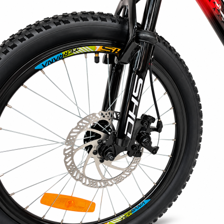 Bicicleta Copii Dhs Terrana 2023, model 2026 - 20 Inch, Rosu-Negru [2]