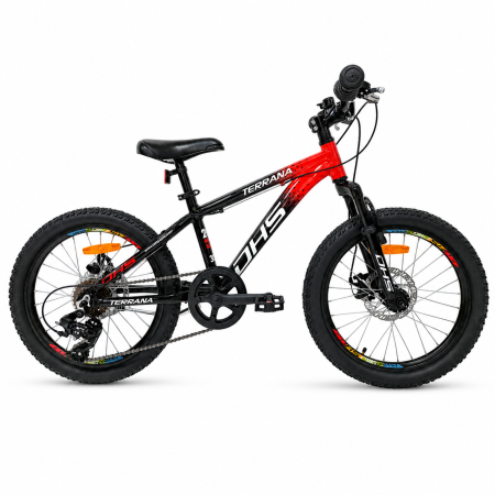 BICICLETE - Bicicleta Copii Dhs Terrana 2023, model 2026 - 20 Inch, Rosu-Negru