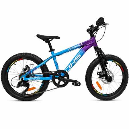 BICICLETE - Bicicleta Copii Dhs Terrana 2023B, model 2026 - 20 Inch, Albastru-Violet