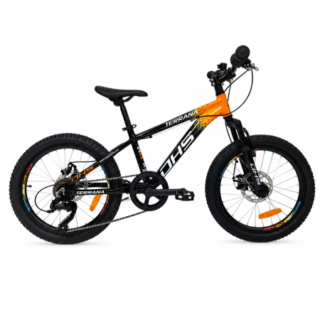 BICICLETE - Bicicleta Copii Dhs Terrana 2023B, model 2026 - 20 Inch, Portocaliu-Negru