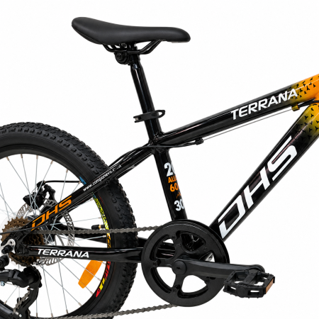 Bicicleta Copii Dhs Terrana 2023B, model 2026 - 20 Inch, Portocaliu-Negru [3]