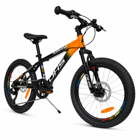 Bicicleta Copii Dhs Terrana 2023B, model 2026 - 20 Inch, Portocaliu-Negru [1]